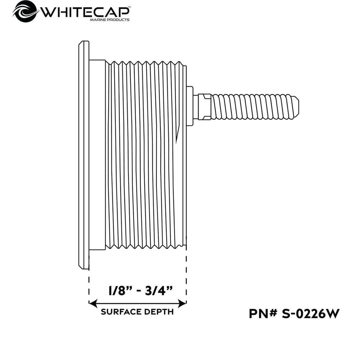 Whitecap Qualifies for Free Shipping Whitecap White Locking T-Handle #S-0226W