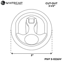 Whitecap Qualifies for Free Shipping Whitecap White Locking T-Handle #S-0226W