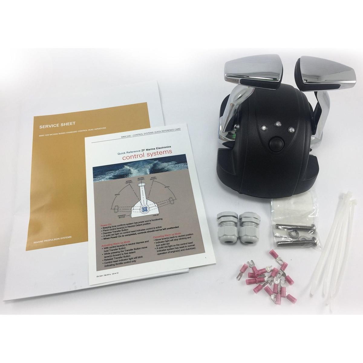 ZF Marine Qualifies for Free Shipping ZF Marine Dual Black Control with Chrome Handles #MC2000-4