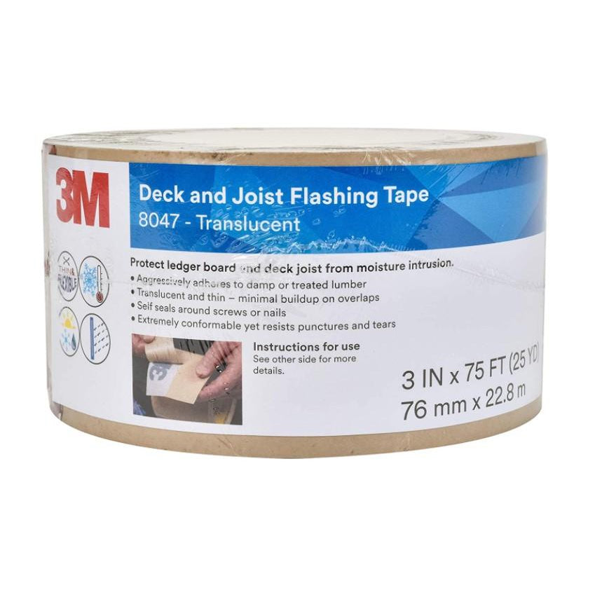3M Marine Qualifies for Free Shipping 3M Deck and Joist Flashing Tape 8047 Translucent 3" 75' #7010379532