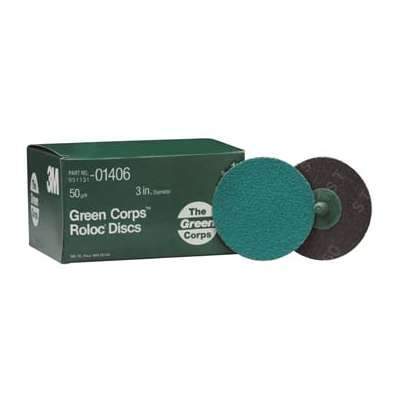 3M Marine Qualifies for Free Shipping 3M Marine Green Corps Roloc Disc 3" 50YF Case #01406