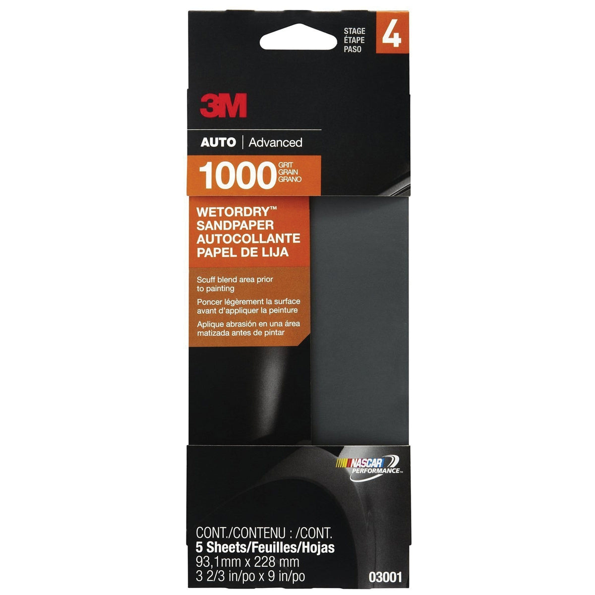 3M Wetordry Sandpaper 1000 Grit 3-2/3" 9" #03001