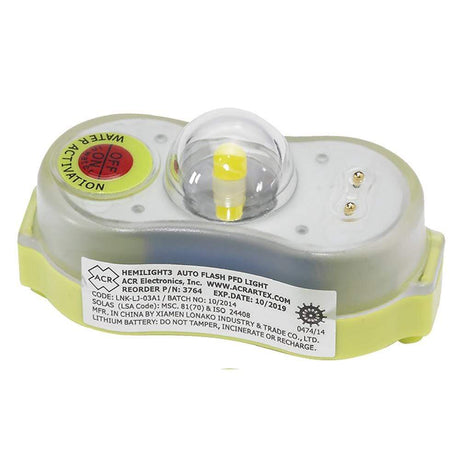 ACR Electronics Qualifies for Free Shipping ACR Auto Hemilight 3 Hl3 Uscg/Solas-Lsa Carded #3764.1