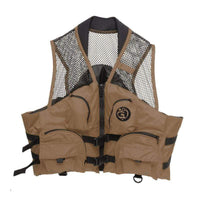 AIRHEAD Deluxe Mesh Fishing Vest L/XL Bark #12003-05-A-BA