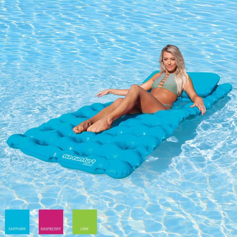 Kwik Tek Qualifies for Free Shipping AIRHEAD Sun Comfort Pool Mattress Sapphire #AHSC-024