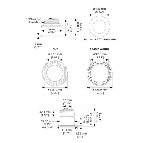 Airmar Qualifies for Free Shipping Airmar B175C-12-L Thru Hull 12 Deg Tilt Low CHIRP Mix-N-Match Transducer #B175C-12-L-MM
