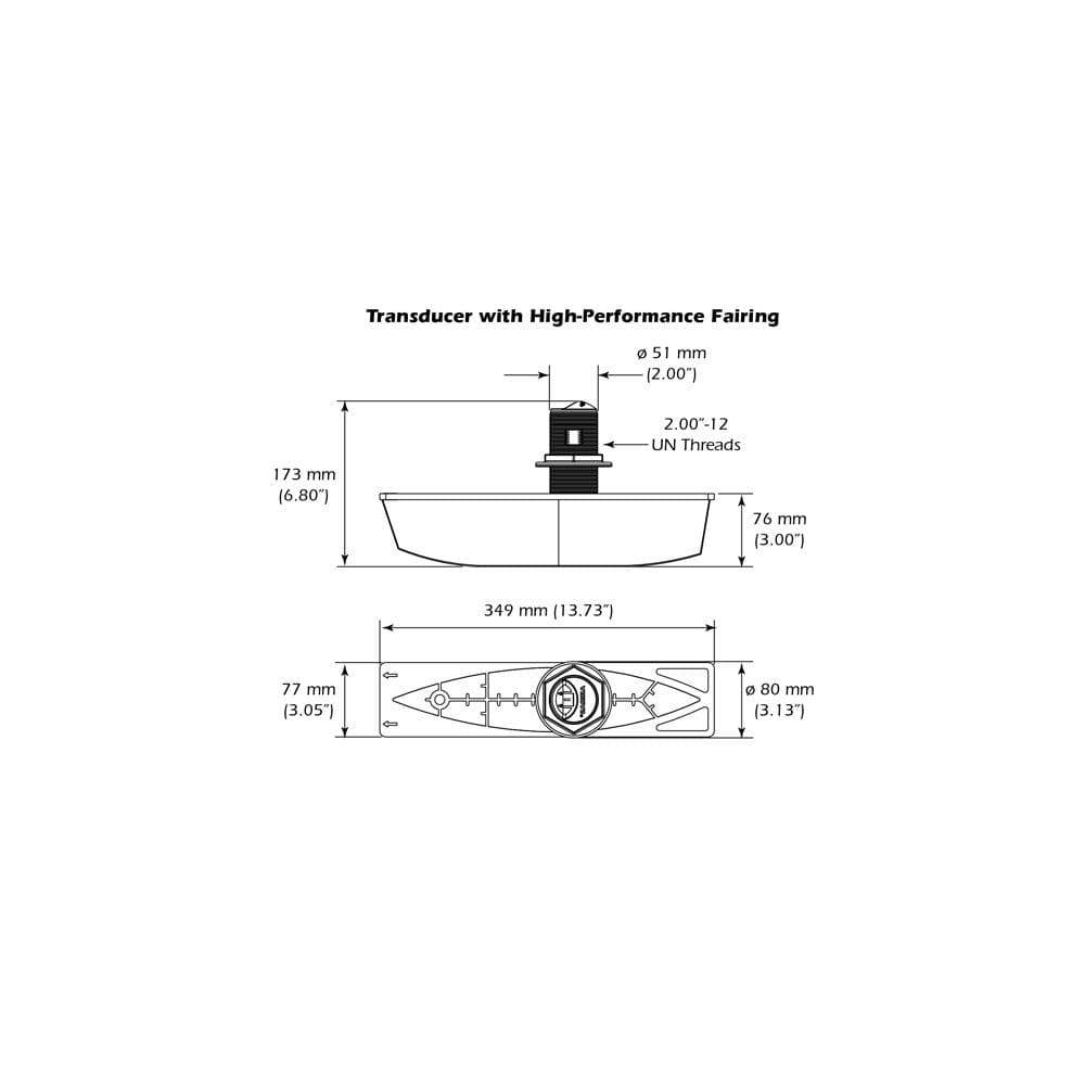 Airmar B785C-M CHIRP Bronze Thru-Hull with Fairing 600w #B785C-M-MM