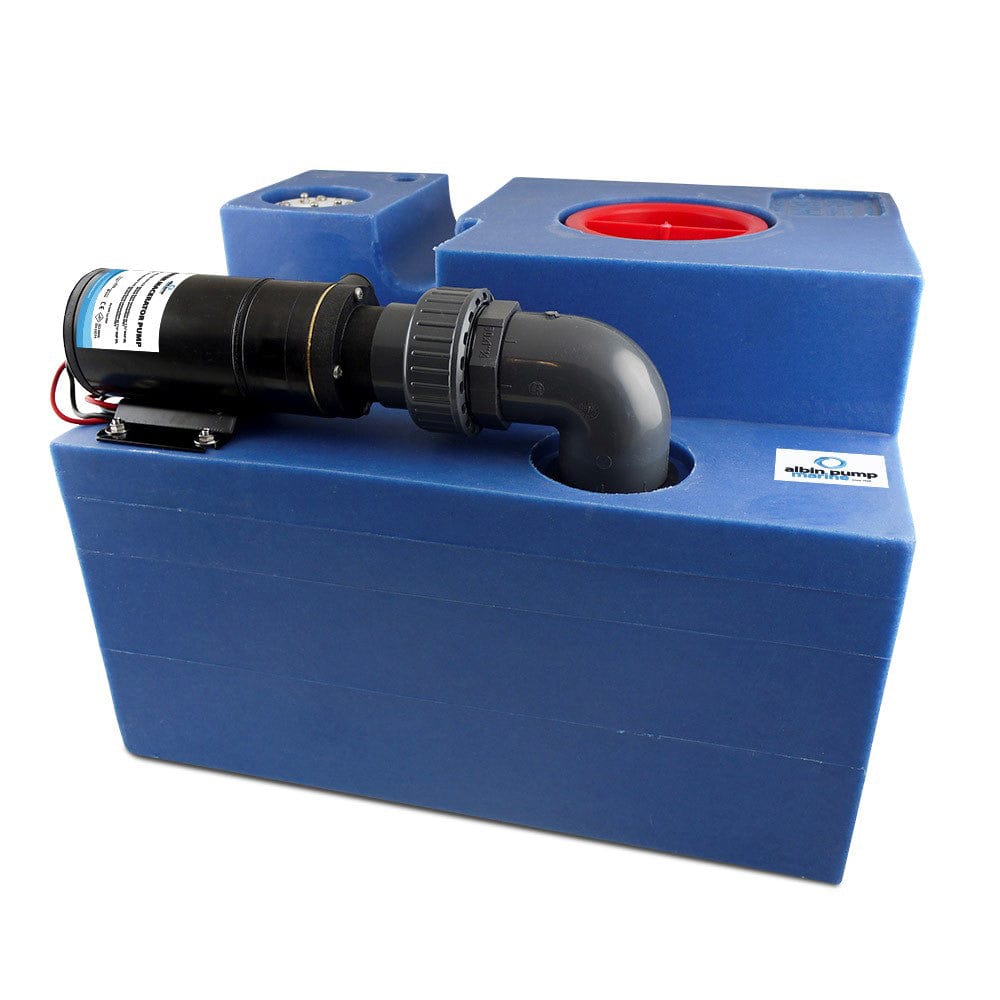 Albin Pump Marine Not Qualified for Free Shipping Albin Pump 20 Gallon Waste Water Tank CPL Macerator 12v #03-02-010