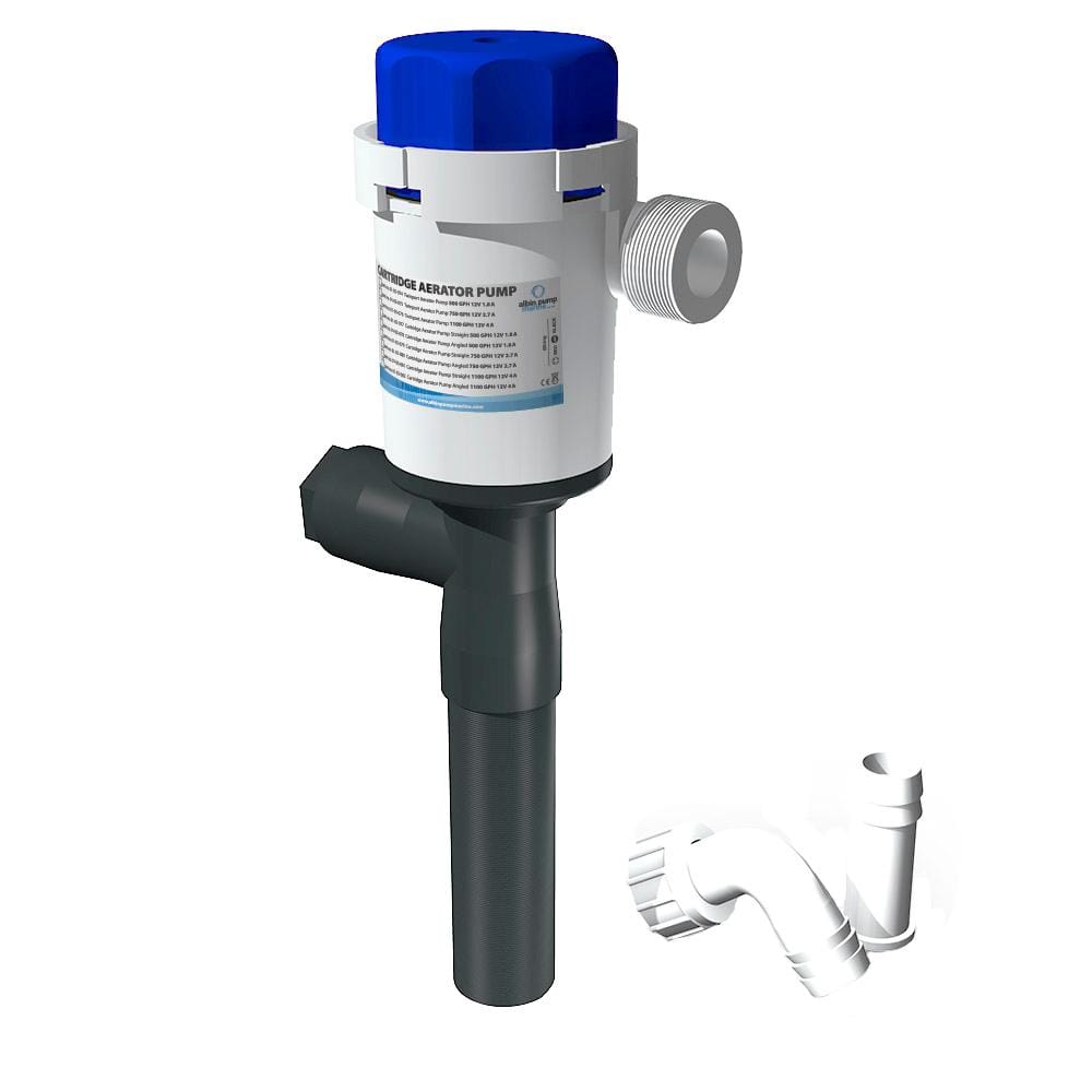 Albin Pump Cartridge Aerator Pump 1100 GPH 12v Staright #01-05-081