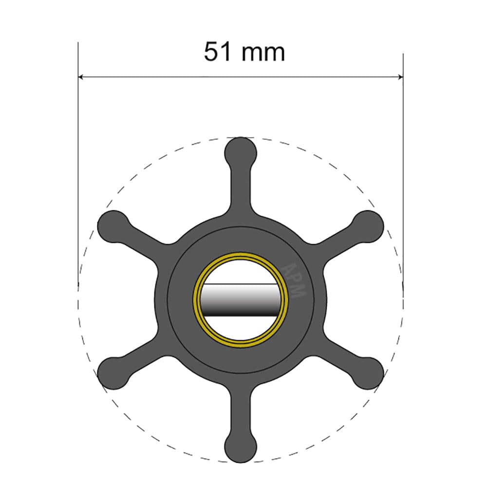 Albin Pump Marine Not Qualified for Free Shipping Albin Pump Premium Impeller Kit 06-01-006 51x22x12.7 Mm #06-01-006