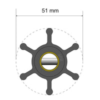 Albin Pump Marine Not Qualified for Free Shipping Albin Pump Premium Impeller Kit 06-01-006 51x22x12.7 Mm #06-01-006