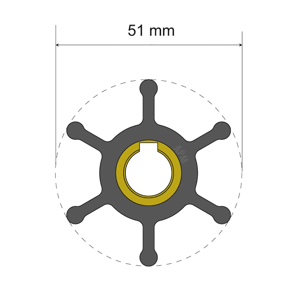 Albin Pump Marine Not Qualified for Free Shipping Albin Pump Premium Impeller Kit 06-01-007 51x22 Mm #06-01-007