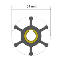 Albin Pump Marine Not Qualified for Free Shipping Albin Pump Premium Impeller Kit 06-01-007 51x22 Mm #06-01-007