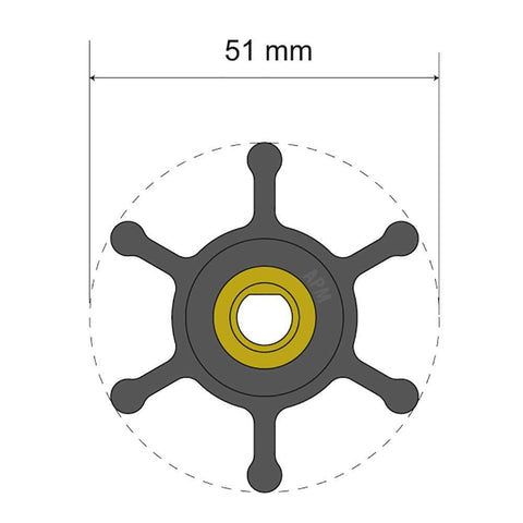 Albin Pump Marine Qualifies for Free Shipping Albin Pump Premium Impeller Kit 06-01-009 51x8x22mm #06-01-009