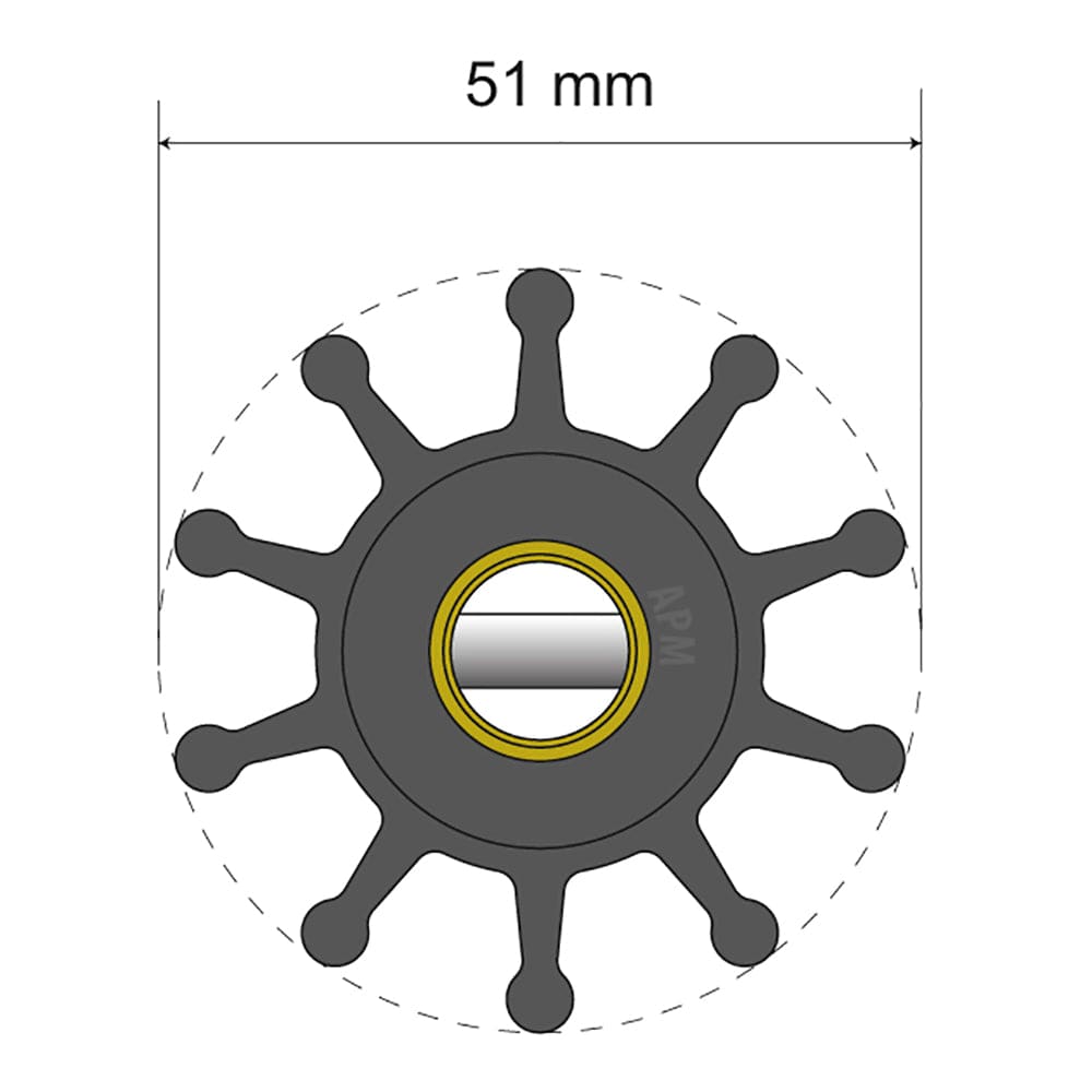 Albin Pump Marine Not Qualified for Free Shipping Albin Pump Premium Impeller Kit 06-01-010 51x12x22mm #06-01-010