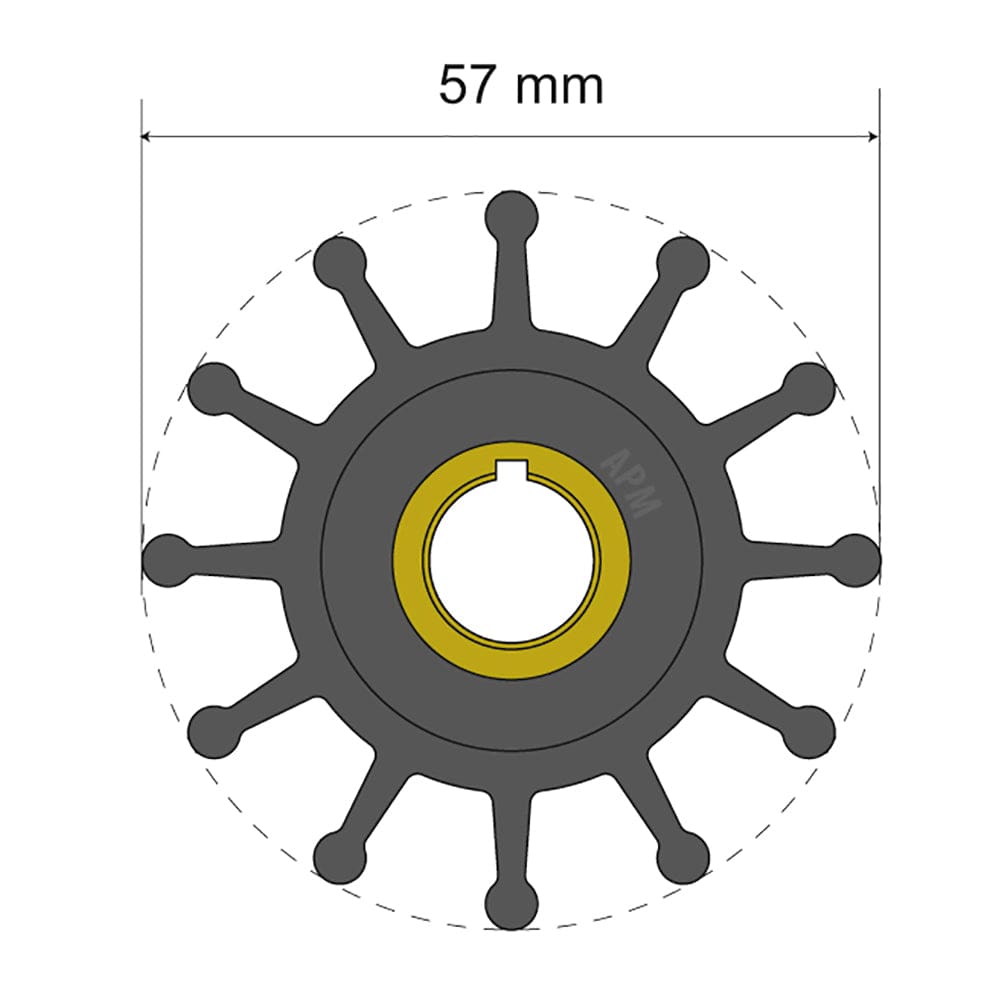 Albin Pump Marine Qualifies for Free Shipping Albin Pump Premium Impeller Kit 06-01-013 57x12.7x20mm #06-01-013