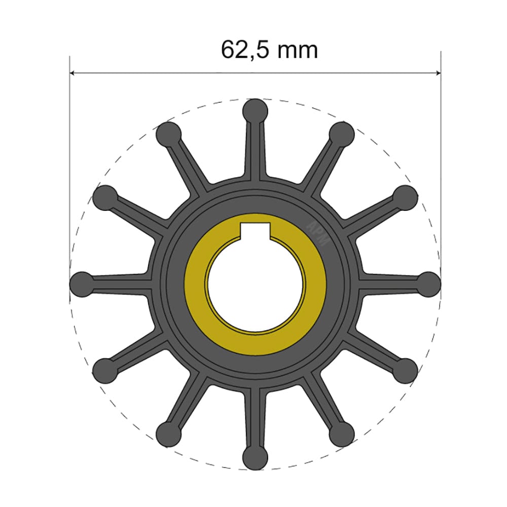 Albin Pump Marine Not Qualified for Free Shipping Albin Pump Premium Impeller Kit 06-01-015 62.5x16x22.4mm #06-01-015