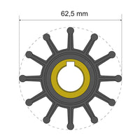 Albin Pump Marine Not Qualified for Free Shipping Albin Pump Premium Impeller Kit 06-01-015 62.5x16x22.4mm #06-01-015
