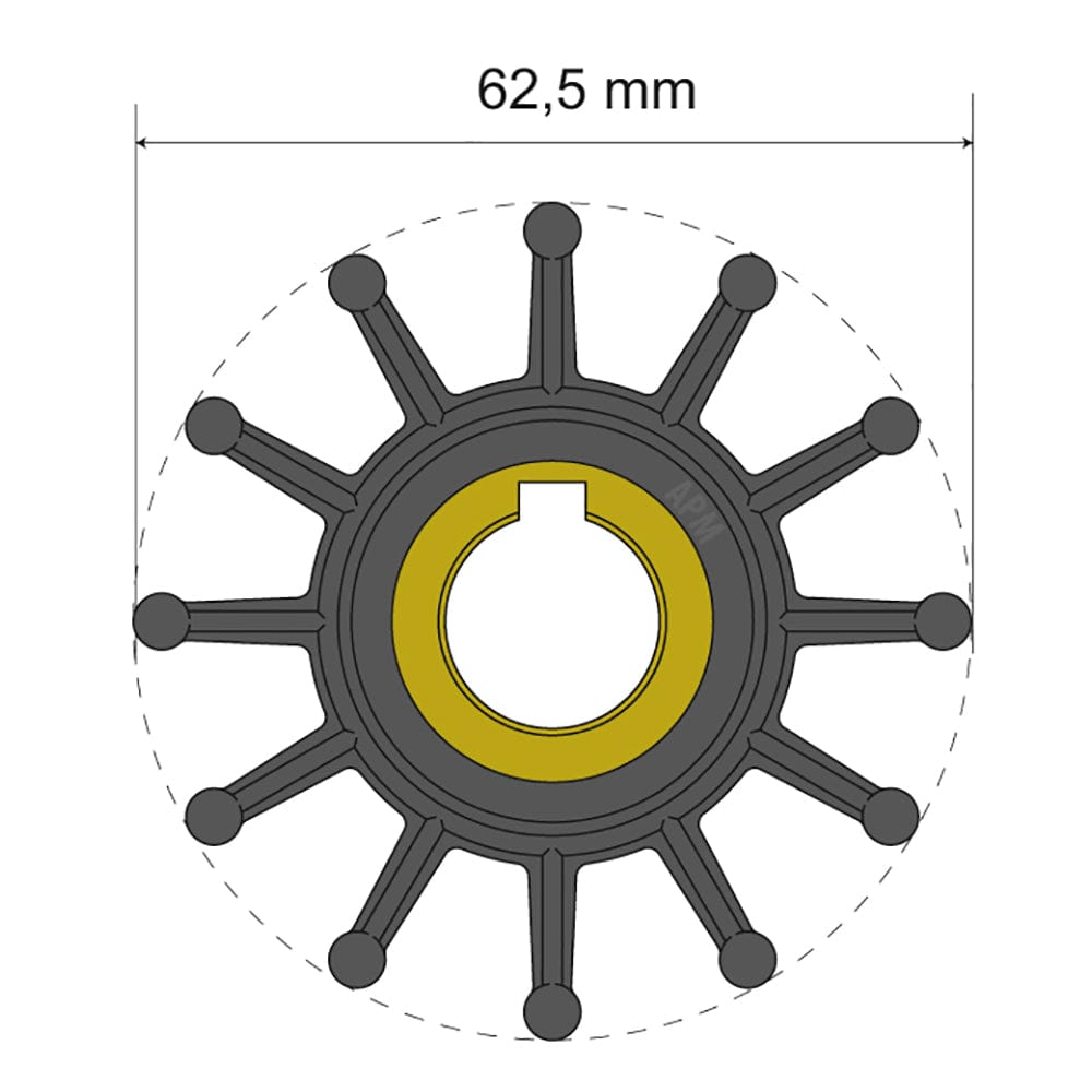 Albin Pump Marine Not Qualified for Free Shipping Albin Pump Premium Impeller Kit 06-01-016 62.5x16x32mm #06-01-016