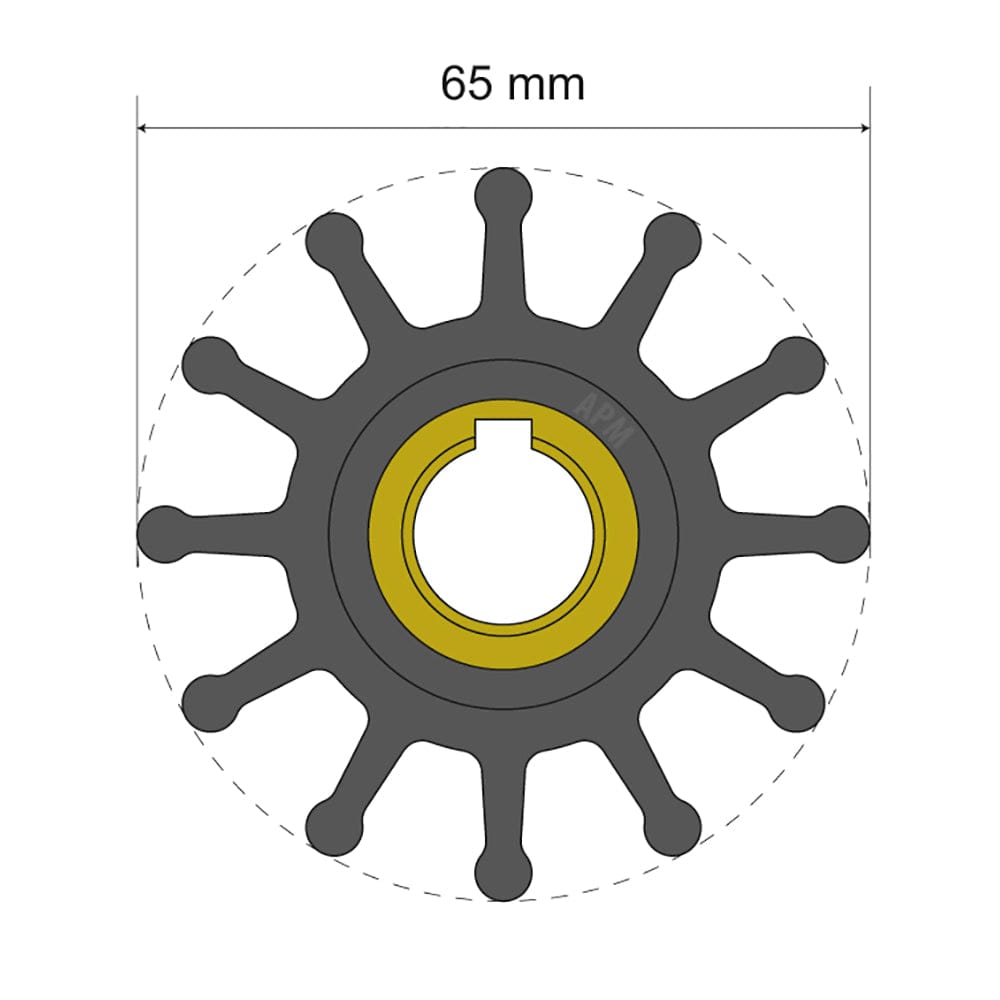 Albin Pump Marine Not Qualified for Free Shipping Albin Pump Premium Impeller Kit 06-01-018 65x15.8x41.5mm #06-01-018