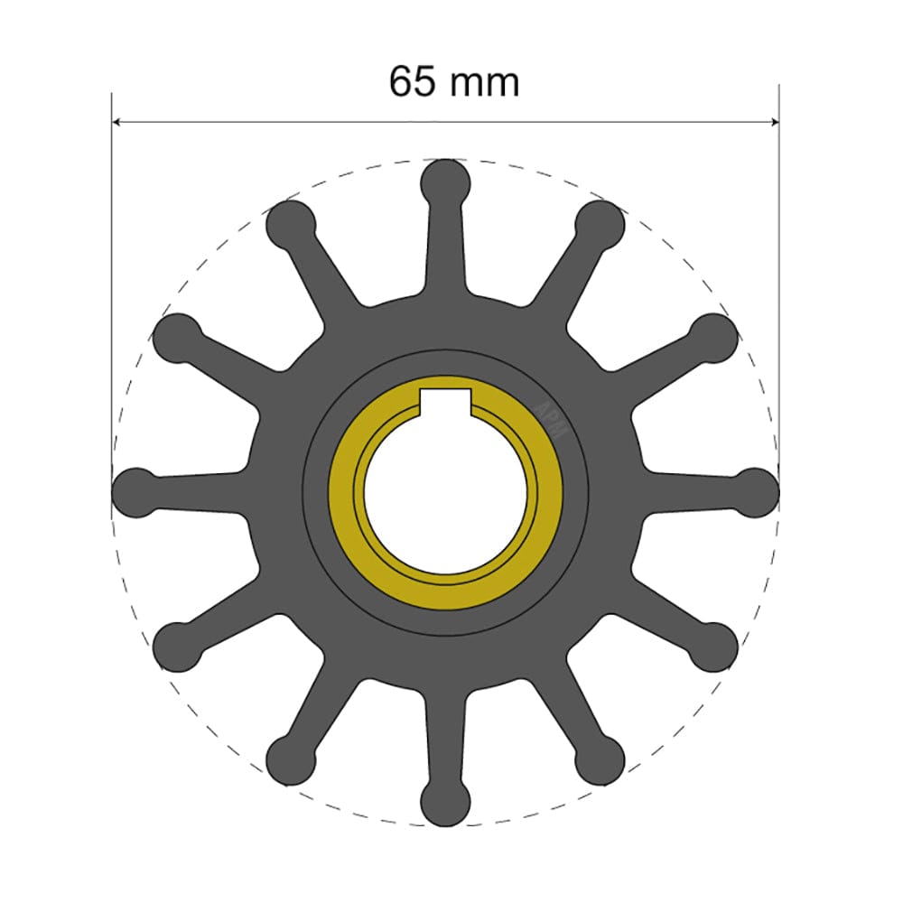Albin Pump Marine Not Qualified for Free Shipping Albin Pump Premium Impeller Kit 06-01-019 65x15.8x51mm #06-01-019