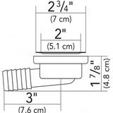 Ambassador Marine Qualifies for Free Shipping Ambassador Marine 2" Drain 95-Degree Floor Drain Low Pro #S00-0003-UP-R