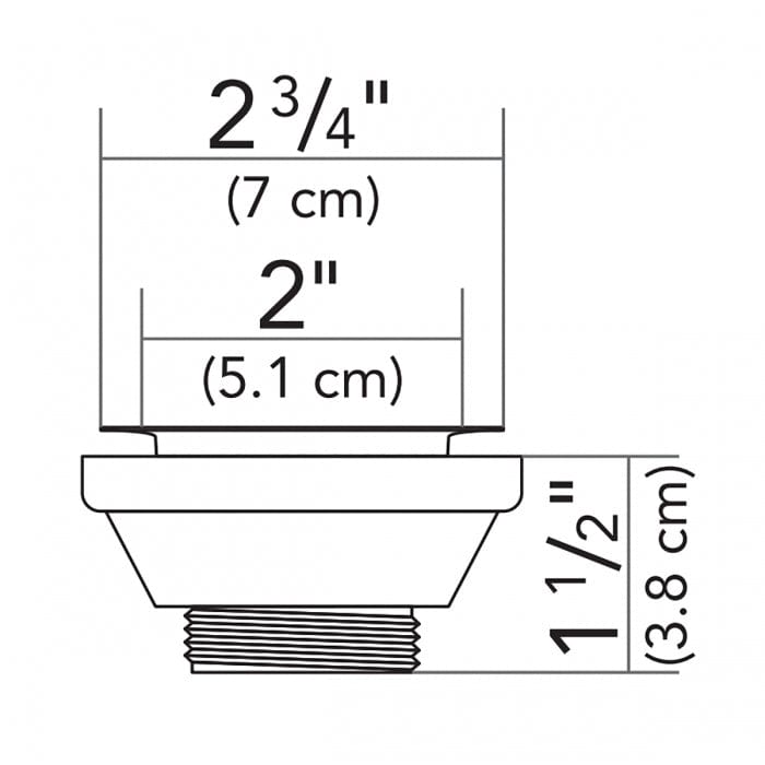 Ambassador Marine Qualifies for Free Shipping Ambassador Marine 2" Drain Straight Drain Low Profile #S00-0104-UP-R