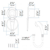 Ambassador Marine Qualifies for Free Shipping Ambassador Marine Recessed Shower Kit Plastic Lid Cup #137-0000-WH