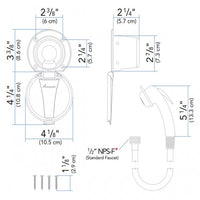 Ambassador Marine Qualifies for Free Shipping Ambassador Marine Recessed Shower Kit Plastic Lid Cup #137-0000-WH