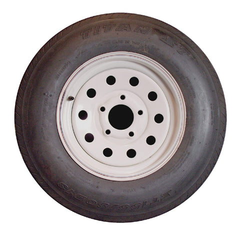 Americana Bias Tire/Wheel ST185/80D13 D/5-Hole Silver Modular #3S338