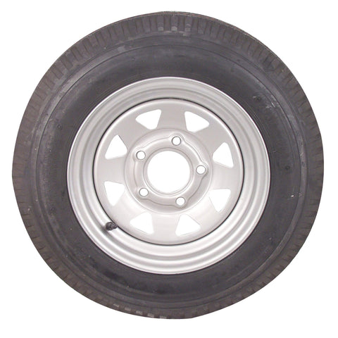 Americana Bias Tire/Wheel ST185/80D13 D/5-Hole Silver Spoke #3S335