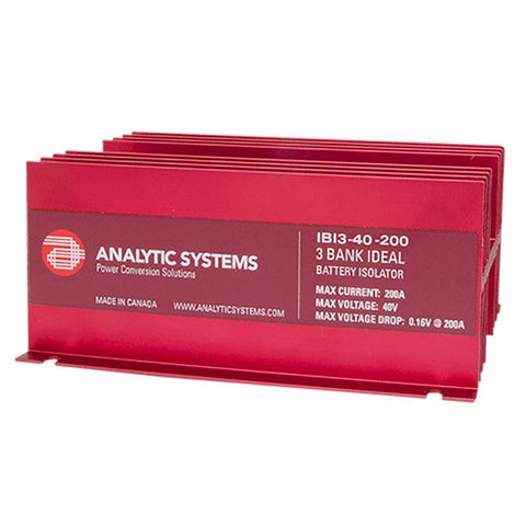 Analytic Systems 200a 40v 3-Bank Ideal Battery Isolator #IBI3-40-200