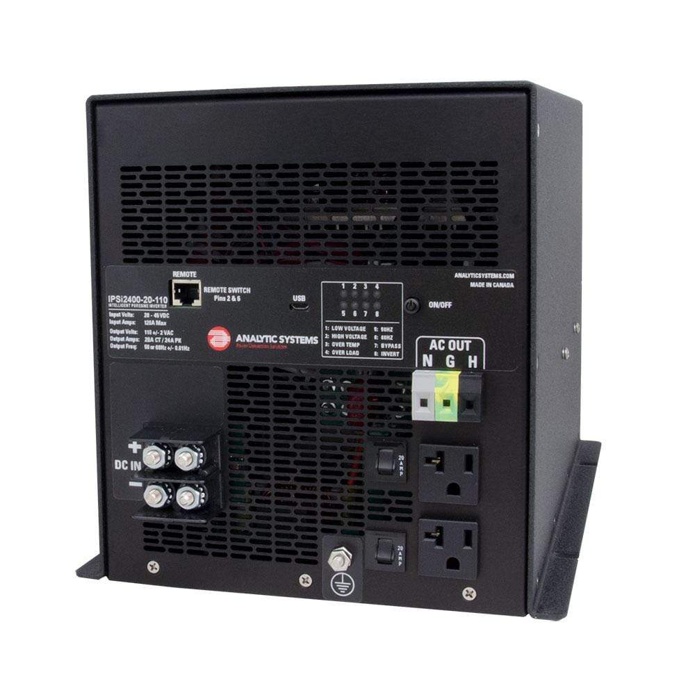 Analytic Systems Qualifies for Free Shipping Analytic Systems AC Pure Sine Wave Inverter 2400w 20-40v In #IPSI2400-20-110