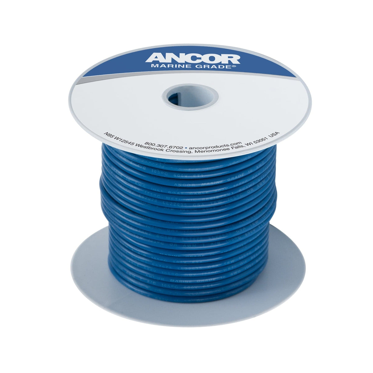 Ancor Qualifies for Free Shipping Ancor 14 AWG Dark Blue Tinned Wire 18' #184103