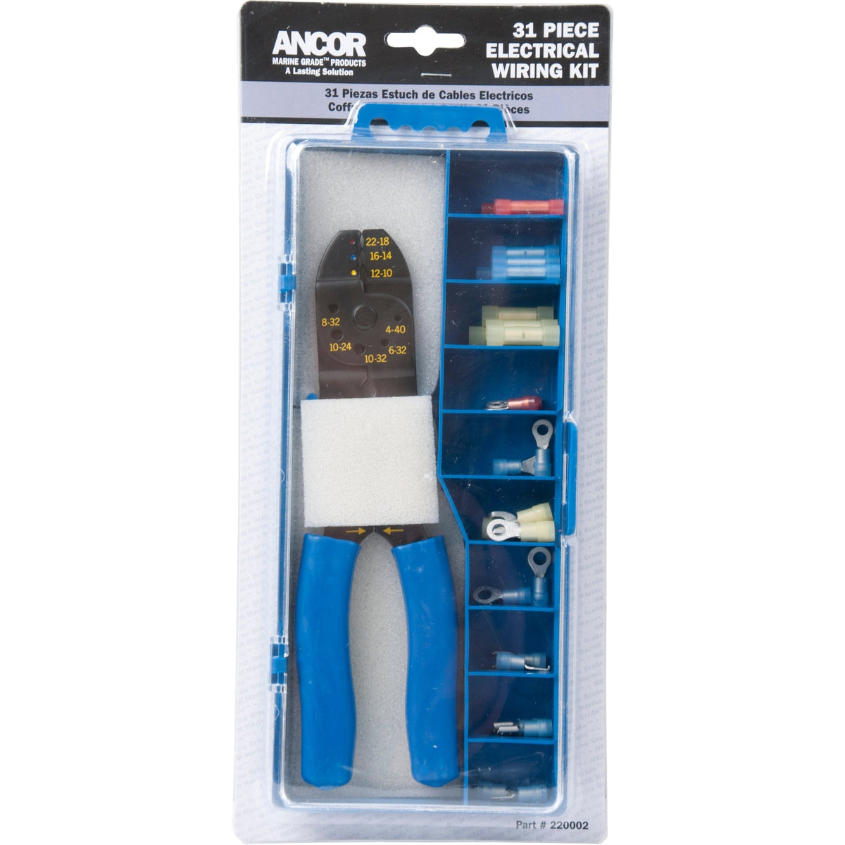 Ancor Qualifies for Free Shipping Ancor 30-pc Premium Electrical Connector Kit with Crimp Tool #220002