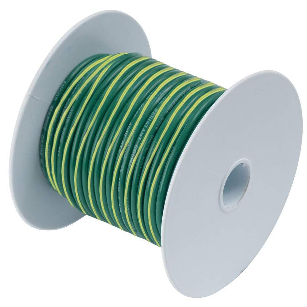 Ancor Qualifies for Free Shipping Ancor Green with Yellow Stripe 25' 10 AWG Wire #109302