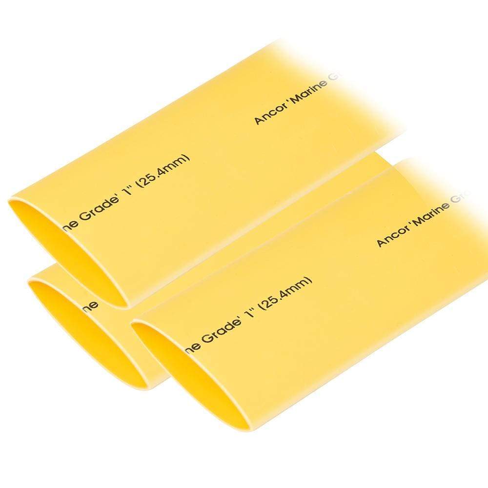 Ancor Qualifies for Free Shipping Ancor Heat Shrink Tubing 1" x 12" Yellow 3-pc #307924