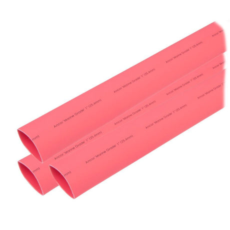 Ancor Qualifies for Free Shipping Ancor Heat Shrink Tubing 1" x 6" Red 3-pc #307606