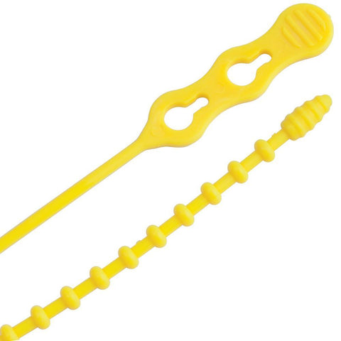 Ancor Qualifies for Free Shipping Ancor Reusable Beaded Cable Tie 18" Yellow 10-pk #199294