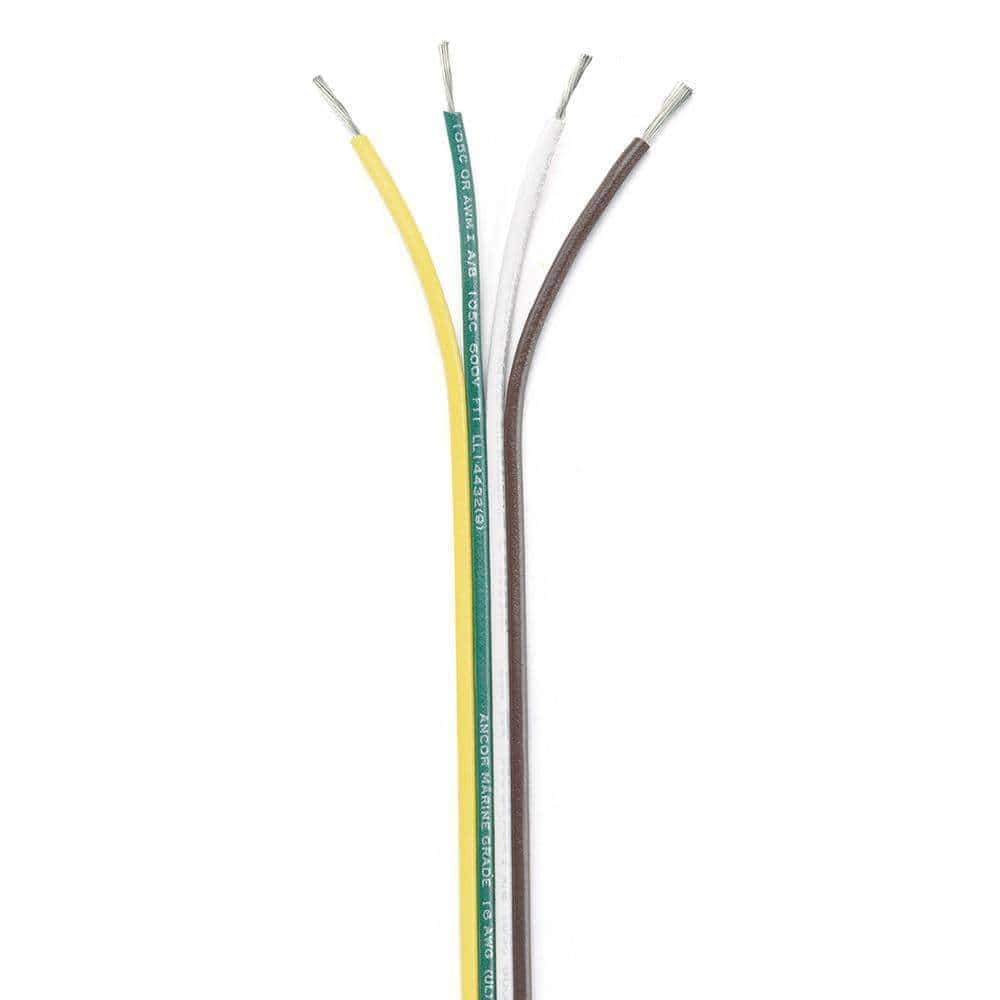 Ancor Qualifies for Free Shipping Ancor Wire 16/4 Gauge 4-wire Brown-Green-White-Yellow 100' 154510