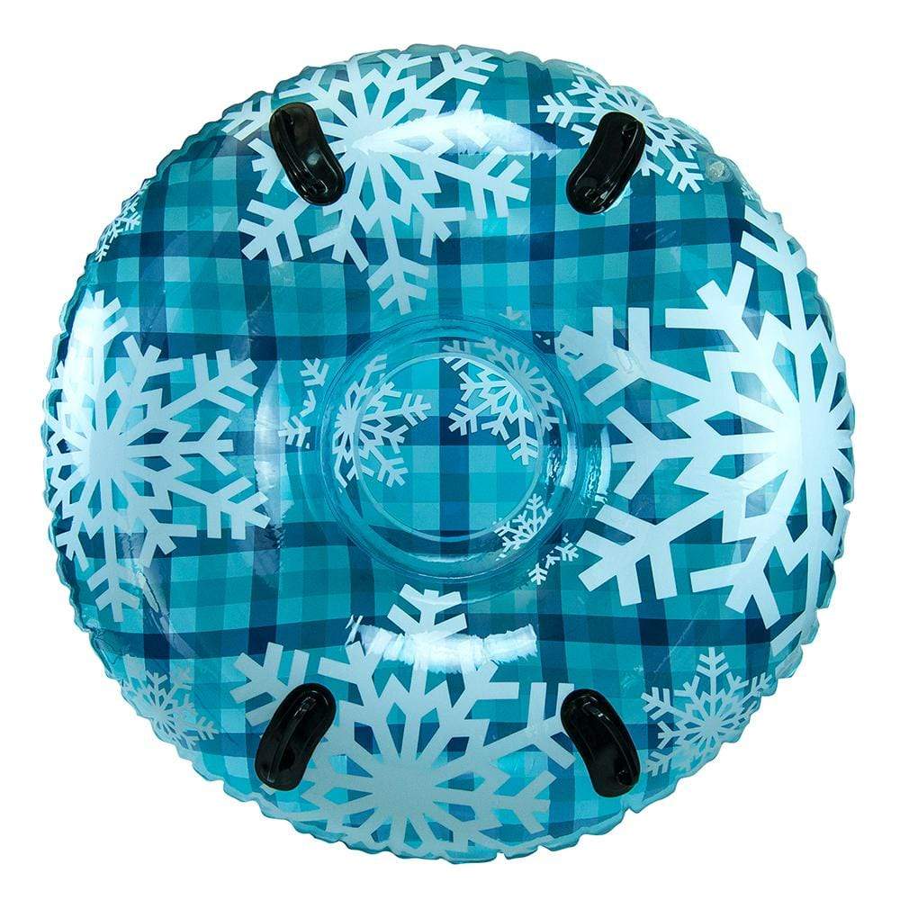 Aqua Leisure Qualifies for Free Shipping Aqua Leisure Blue Plaid Snowflake 43" Snowtube #PST13365S2