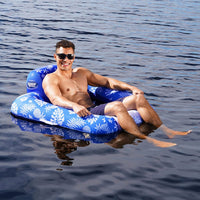 Aqua Leisure Qualifies for Free Shipping Aqua Leisure Supreme Zero Gravity Chair Hibiscus Pineapp #APL17290S1