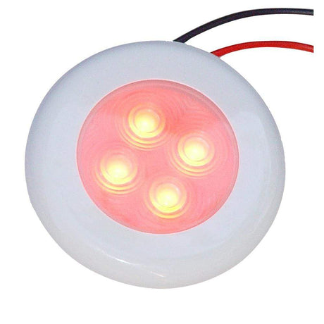 Aqua Signal Qualifies for Free Shipping Aqua Signal Bogota 4 LED Round Light Red with White/Chrome #16411-7