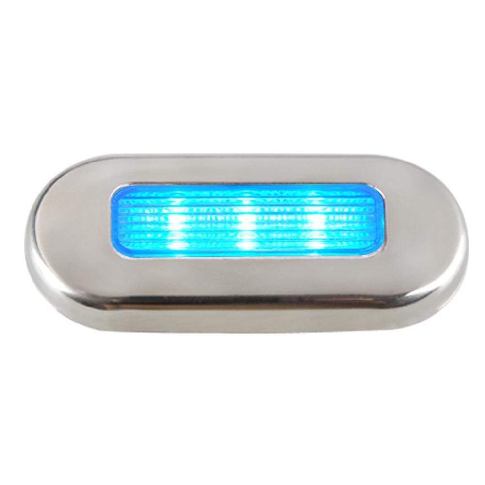 Aqua Signal Qualifies for Free Shipping Aqua Signal Cordoba Blue Oval LED Light with SS Cover 12v #16431-7