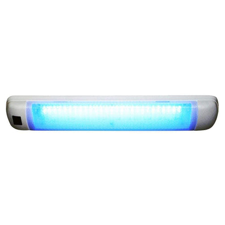 Aqua Signal Qualifies for Free Shipping Aqua Signal Maputo Rectangular White/Blue LED with Rocker #16533-7