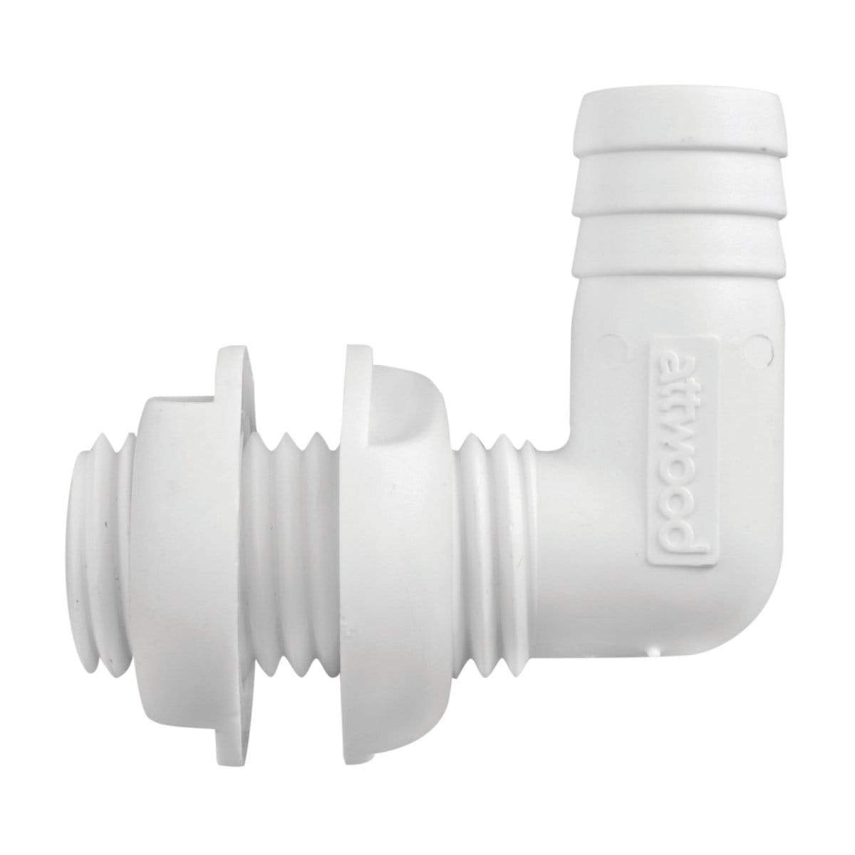 Attwood Marine Qualifies for Free Shipping Attwood 1-1/8" or 1-1/4" 90-Degree Thru-Hull Black #3870-1