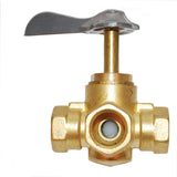 Attwood 3-Way Fuel Valve 3/8" Female NPTF Click Detents #88FV102-6