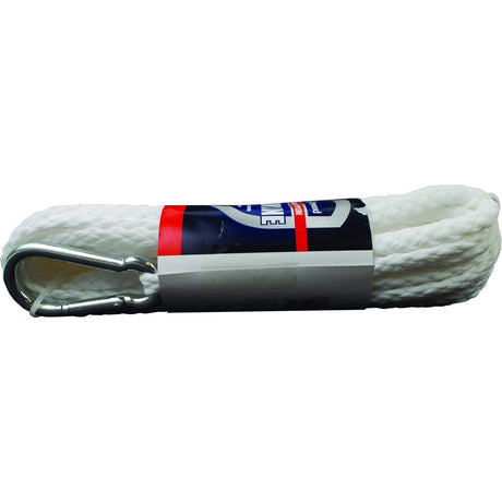 Attwood Anchor Line Poly Hollow Braided Spring Hook 1/4" x 50' #11714-7