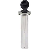 Attwood Big Game Rod Holder 0 Deg SS Open 2.25 x 11 Black Cap #66464-7