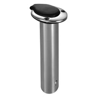 Attwood Marine Qualifies for Free Shipping Attwood Big Game Rod Holder 0 Deg SS Open 2.25 x 11 Black Cap #66464-7